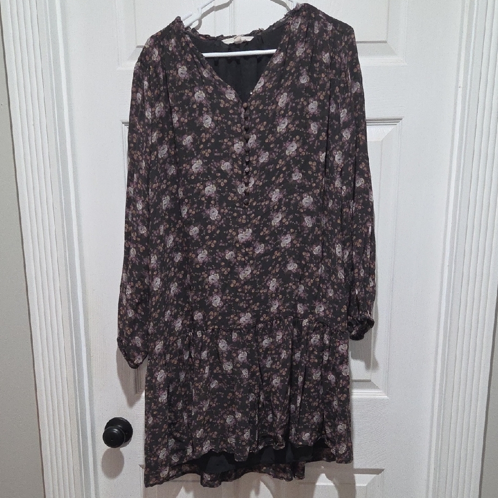 Lucky Brand Floral Drop Waist Dress